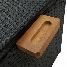 Acquista Contenitore da Giardino Nero 120x65x61 cm in Polyrattan con riferimento GHV-310089 della ditta GARDENHOME