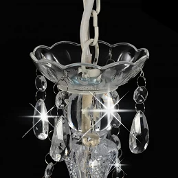 Acquista Lampadario con Perline Bianco Tondo 3 E14 con riferimento GHV-281596 della ditta GARDENHOME