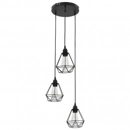 Acquista Lampadario con Design Diamante Nero 3 Lampadine E27 con riferimento GHV-281634 della ditta GARDENHOME