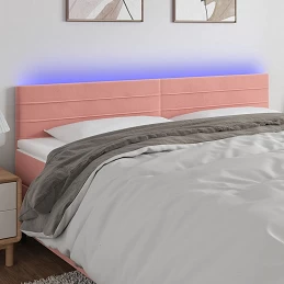 Acquista Testiera a LED Rosa 200x5x78/88 cm in Velluto con riferimento GHV-3121823 della ditta GARDENHOME