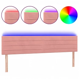 Acquista Testiera a LED Rosa 200x5x78/88 cm in Velluto con riferimento GHV-3121823 della ditta GARDENHOME