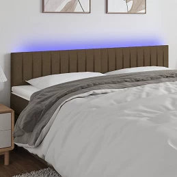 Acquista Testiera a LED Marrone Scuro 160x5x78/88 cm in Tessuto con riferimento GHV-3121859 della ditta GARDENHOME