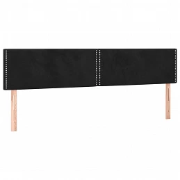 Acquista Testiera a LED Nera 200x5x78/88 cm in Velluto con riferimento GHV-3121540 della ditta GARDENHOME