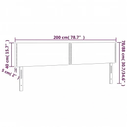 Acquista Testiera a LED Nera 200x5x78/88 cm in Velluto con riferimento GHV-3121540 della ditta GARDENHOME