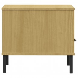 Acquista Comodino con Gambe in Metallo Marrone Legno Massello Pino OSLO con riferimento GHV-351030 della ditta GARDENHOME