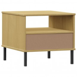 Acquista Comodino con Gambe in Metallo Marrone Legno Massello Pino OSLO con riferimento GHV-351030 della ditta GARDENHOME
