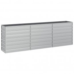 Acquista Letto Rialzato Giardino 240x40x77 cm in Acciaio Zincato Argento con riferimento GHV-316887 della ditta GARDENHOME