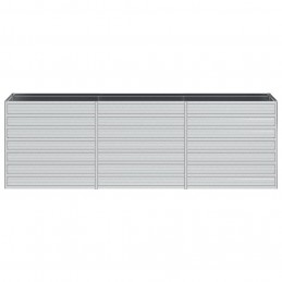 Acquista Letto Rialzato Giardino 240x40x77 cm in Acciaio Zincato Argento con riferimento GHV-316887 della ditta GARDENHOME