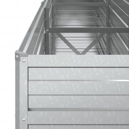 Acquista Letto Rialzato Giardino 240x40x77 cm in Acciaio Zincato Argento con riferimento GHV-316887 della ditta GARDENHOME
