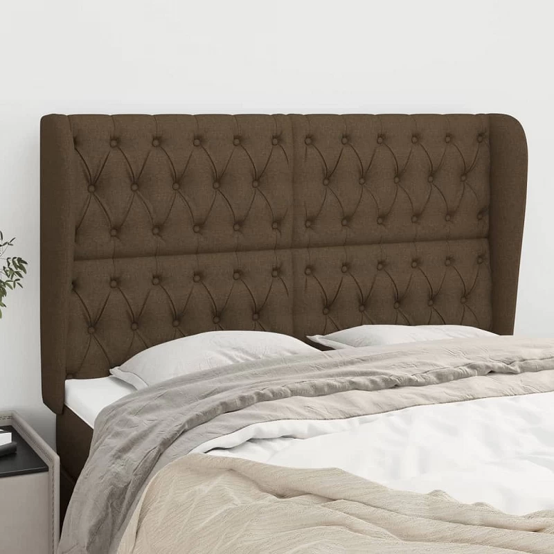 Acquista Testiera ad Orecchio Marrone Scuro 163x23x118/128 cm in Tessuto con riferimento GHV-3118301 della ditta GARDENHOME