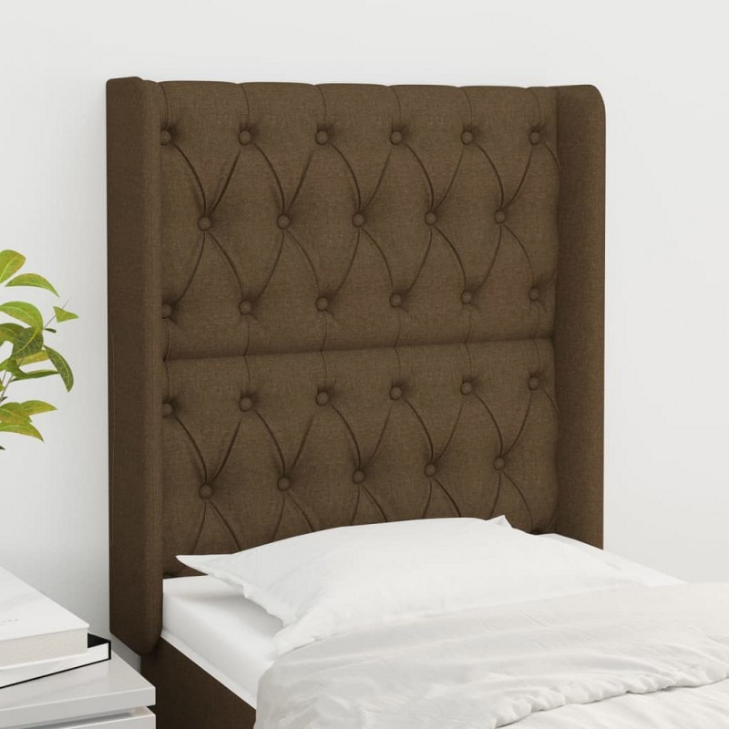 Acquista Testiera ad Orecchio Marrone Scuro 83x16x118/128 cm in Tessuto con riferimento GHV-3119893 della ditta GARDENHOME