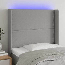 Acquista Testiera a LED Grigio Chiaro 93x16x118/128 cm in Tessuto con riferimento GHV-3123890 della ditta GARDENHOME