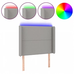Acquista Testiera a LED Grigio Chiaro 93x16x118/128 cm in Tessuto con riferimento GHV-3123890 della ditta GARDENHOME