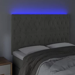 Acquista Testiera a LED Grigio Chiaro 144x7x118/128 cm in Velluto con riferimento GHV-3122808 della ditta GARDENHOME