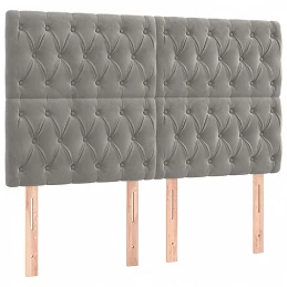Acquista Testiera a LED Grigio Chiaro 144x7x118/128 cm in Velluto con riferimento GHV-3122808 della ditta GARDENHOME