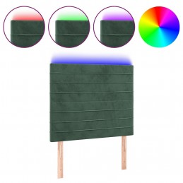Acquista Testiera a LED Verde Scuro 100x5x118/128cm in Velluto con riferimento GHV-3122609 della ditta GARDENHOME