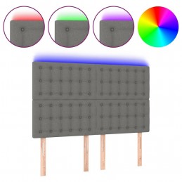 Acquista Testiera a LED GrigioScuro 144x5x118/128cm inTessuto con riferimento GHV-3122857 della ditta GARDENHOME