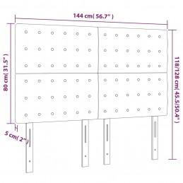 Acquista Testiera a LED GrigioScuro 144x5x118/128cm inTessuto con riferimento GHV-3122857 della ditta GARDENHOME