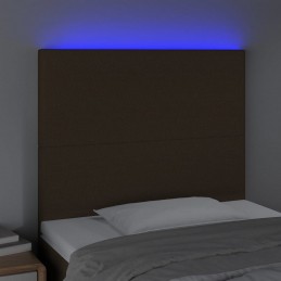 Acquista Testiera a LED Marrone Scuro 90x5x118/128 cm in Tessuto con riferimento GHV-3122129 della ditta GARDENHOME