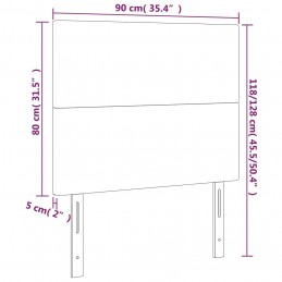 Acquista Testiera a LED Marrone Scuro 90x5x118/128 cm in Tessuto con riferimento GHV-3122129 della ditta GARDENHOME