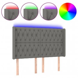 Acquista Testiera a LED GrigioScuro 163x16x118/128cm inTessuto con riferimento GHV-3124391 della ditta GARDENHOME