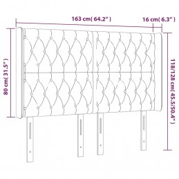 Acquista Testiera a LED GrigioScuro 163x16x118/128cm inTessuto con riferimento GHV-3124391 della ditta GARDENHOME