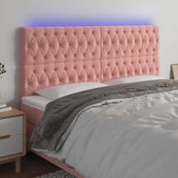Acquista Testiera a LED rosa 200x7x118/128 cm in Velluto con riferimento GHV-3122831 della ditta GARDENHOME