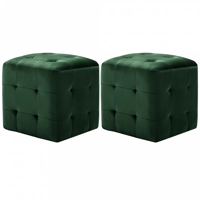 Acquista Comodini 2 pz Verde 30x30x30 cm in Tessuto Vellutato con riferimento GHV-249019 della ditta GARDENHOME