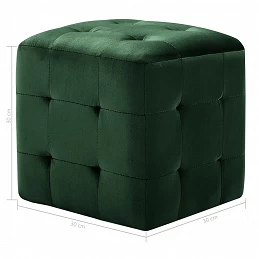 Acquista Comodini 2 pz Verde 30x30x30 cm in Tessuto Vellutato con riferimento GHV-249019 della ditta GARDENHOME