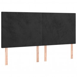 Acquista Testiere 4 pz Nere 100x5x78/88 cm in Velluto con riferimento GHV-3116120 della ditta GARDENHOME