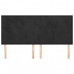 Acquista Testiere 4 pz Nere 100x5x78/88 cm in Velluto con riferimento GHV-3116120 della ditta GARDENHOME