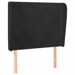Acquista Testiera ad Orecchio Nera 103x23x118/128 cm in Velluto con riferimento GHV-3117720 della ditta GARDENHOME
