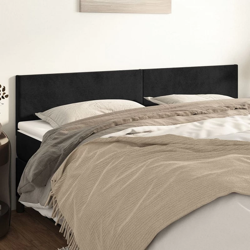 Acquista Testiere 2 pz Nere 100x5x78/88 cm in Velluto con riferimento GHV-345860 della ditta GARDENHOME