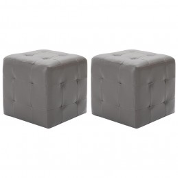 Acquista Pouf 2 pz Grigio 30x30x30 cm in Similpelle con riferimento GHV-278381 della ditta GARDENHOME