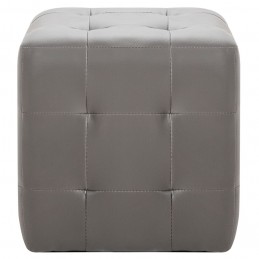 Acquista Pouf 2 pz Grigio 30x30x30 cm in Similpelle con riferimento GHV-278381 della ditta GARDENHOME