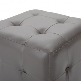 Acquista Pouf 2 pz Grigio 30x30x30 cm in Similpelle con riferimento GHV-278381 della ditta GARDENHOME