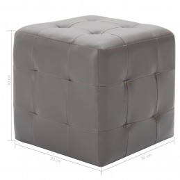 Acquista Pouf 2 pz Grigio 30x30x30 cm in Similpelle con riferimento GHV-278381 della ditta GARDENHOME
