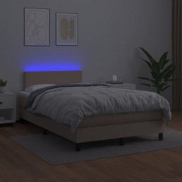 Acquista Giroletto Molle Materasso e LED Cappuccino 120x200cm Similpelle con riferimento GHV-3134098 della ditta GARDENHOME