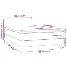 Acquista Giroletto Molle Materasso e LED Cappuccino 120x200cm Similpelle con riferimento GHV-3134098 della ditta GARDENHOME