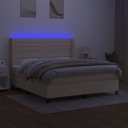 Acquista Letto a Molle con Materasso e LED Crema 180x200 cm in Tessuto con riferimento GHV-3138418 della ditta GARDENHOME
