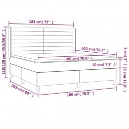Acquista Letto a Molle con Materasso e LED Crema 180x200 cm in Tessuto con riferimento GHV-3138418 della ditta GARDENHOME