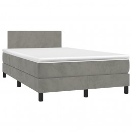 Acquista Letto a Molle Materasso e LED Grigio Chiaro 120x200 cm Velluto con riferimento GHV-3134273 della ditta GARDENHOME