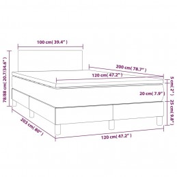 Acquista Letto a Molle Materasso e LED Grigio Chiaro 120x200 cm Velluto con riferimento GHV-3134273 della ditta GARDENHOME