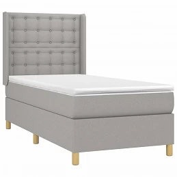 Acquista Giroletto a Molle con Materasso Grigio Chiaro100x200 cm Tessuto con riferimento GHV-3132289 della ditta GARDENHOME