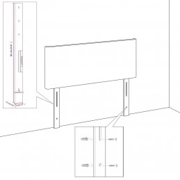 Acquista Testiera Grigia 80x5x78/88 cm in Similpelle con riferimento GHV-345876 della ditta GARDENHOME