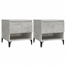 Acquista Tavolini 2pz Grigio Cemento 50x46x50 cm in Legno Multistrato con riferimento GHV-819557 della ditta GARDENHOME