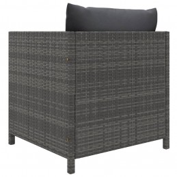 Acquista Divano da Giardino con Cuscini Grigio in Polyrattan con riferimento GHV-313496 della ditta GARDENHOME