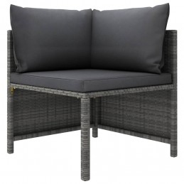 Acquista Set Divani da Giardino 4 pz con Cuscini in Polyrattan Grigio con riferimento GHV-313502 della ditta GARDENHOME