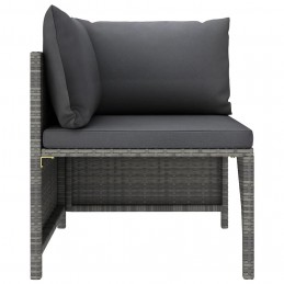 Acquista Set Divani da Giardino 4 pz con Cuscini in Polyrattan Grigio con riferimento GHV-313502 della ditta GARDENHOME