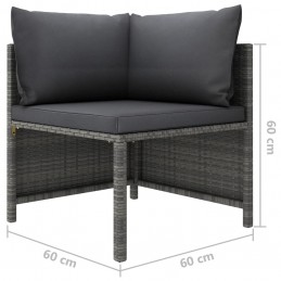 Acquista Set Divani da Giardino 4 pz con Cuscini in Polyrattan Grigio con riferimento GHV-313502 della ditta GARDENHOME